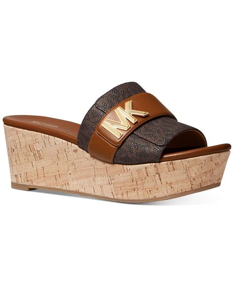 michael michael kors women's jilly platform slide sandals|Michael Kors slides on sale.